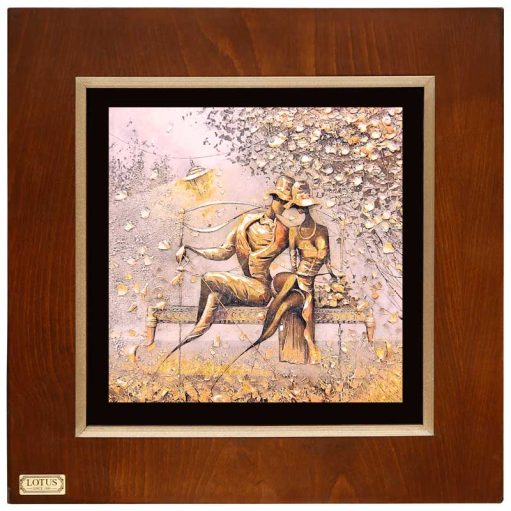 تابلو ورق طلا مدل FWSGB-43×43-J