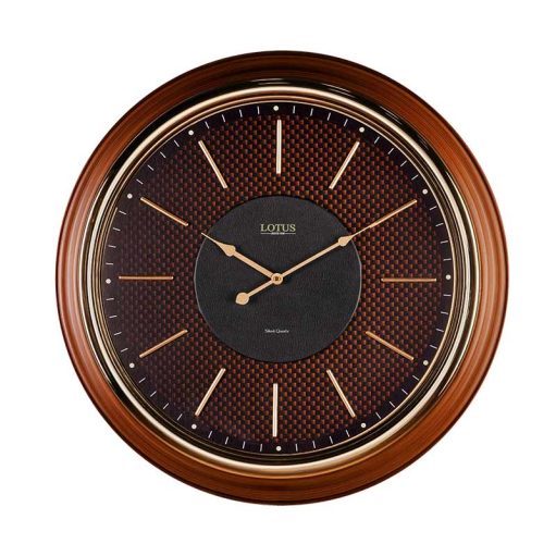 ساعت دیواری لوتوس کد WMT-1431 رنگ BR/GOLD