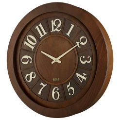 ساعت دیواری چوبی مدل RYE کد W-9832