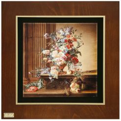 تابلو نقاشی گل ها و ماهی قرمز (FLOWERS WITH GOLDFISH) کد FWB-60X60-C