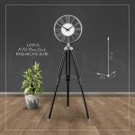 ساعت ایستاده مدرن مدل RIVOLI SILVER لوتوس