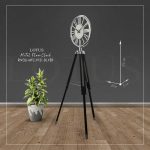 ساعت ایستاده مدرن مدل RIVOLI SILVER لوتوس