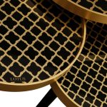 میز عسلی سه تکه مدل ALMA کد T-731-MONZA رنگ GOLD - Image 3