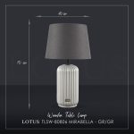 آباژور رومیزی چوبی سوئیچی مدل MIRABELLA کد TLSW-80806 رنگ GRAY/GRAY - Image 5