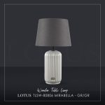 آباژور رومیزی چوبی سوئیچی مدل MIRABELLA کد TLSW-80806 رنگ GRAY/GRAY - Image 6