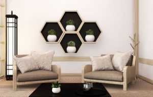 ترکیب رنگ سیاه و سفید در دکوراسیون ژاپنی