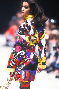 Naomi Campbell in a Warhol Marilyn gown by Gianni Versace, 1991.