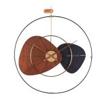 ساعت دیواری لاکوی WMC-15017 رنگ قهوه ای مشکی