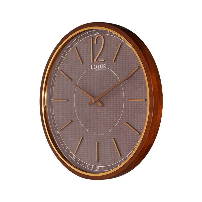 ساعت دیواری لوتوس کد WD-1210 رنگ BR/G-BR