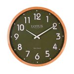 ساعت دیواری لوتوس مدل WD-1228 رنگ WAL/GREEN