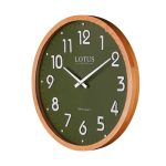 ساعت دیواری لوتوس مدل WD-1228 رنگ WAL/GREEN