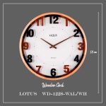 ساعت دیواری لوتوس WD-1228 رنگ WAL/WH