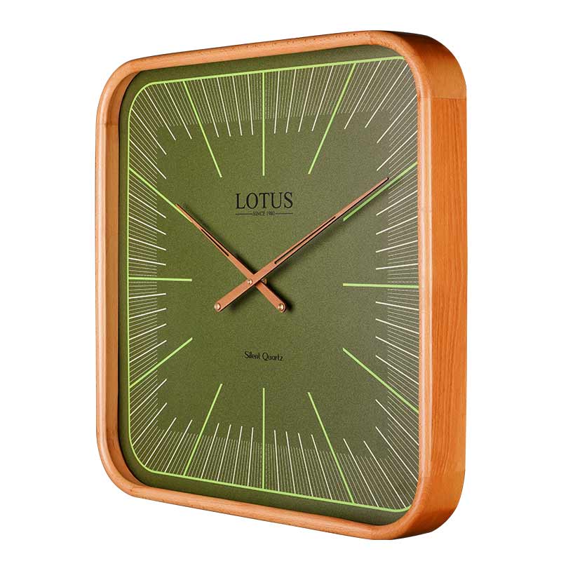 ساعت دیواری چوبی WD-2323 رنگ BR-GREEN