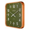 ساعت دیواری لوتوس WD-2323 رنگ WAL/GREEN