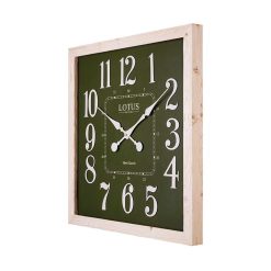 ساعت دیواری لوتوس کد WD-2533 رنگ WH/GREEN