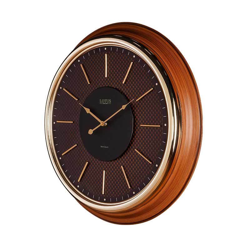 ساعت دیواری لوتوس کد WMT-1431 رنگ BR/GOLD