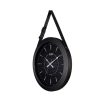 ساعت دیواری چرم و فلز کد LMT-1216 رنگ BLACK