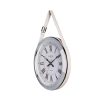ساعت دیواری چرم و فلز لوتوس کد LMT-1216 رنگ SILVER