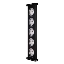 ساعت دیواری چند زمانه کد WT-90905 رنگ BLACK
