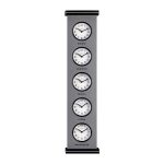 ساعت دیواری چند زمانه کد WT-90905 رنگ SILVER