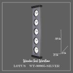 ساعت دیواری چند زمانه کد WT-90905 رنگ SILVER