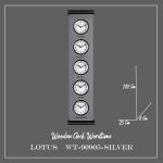 ساعت دیواری چند زمانه کد WT-90905 رنگ SILVER
