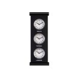 ساعت دیواری چند زمانه WT-90907 رنگ BLACK