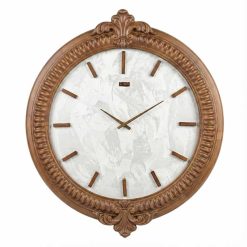 ساعت دیواری چوبی کد WD-1535 رنگ BROWN