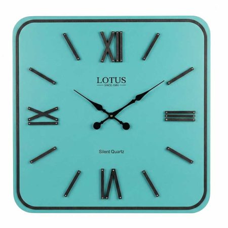 ساعت دیواری چوبی کد WD-2637 رنگ BLUE TIFFANY