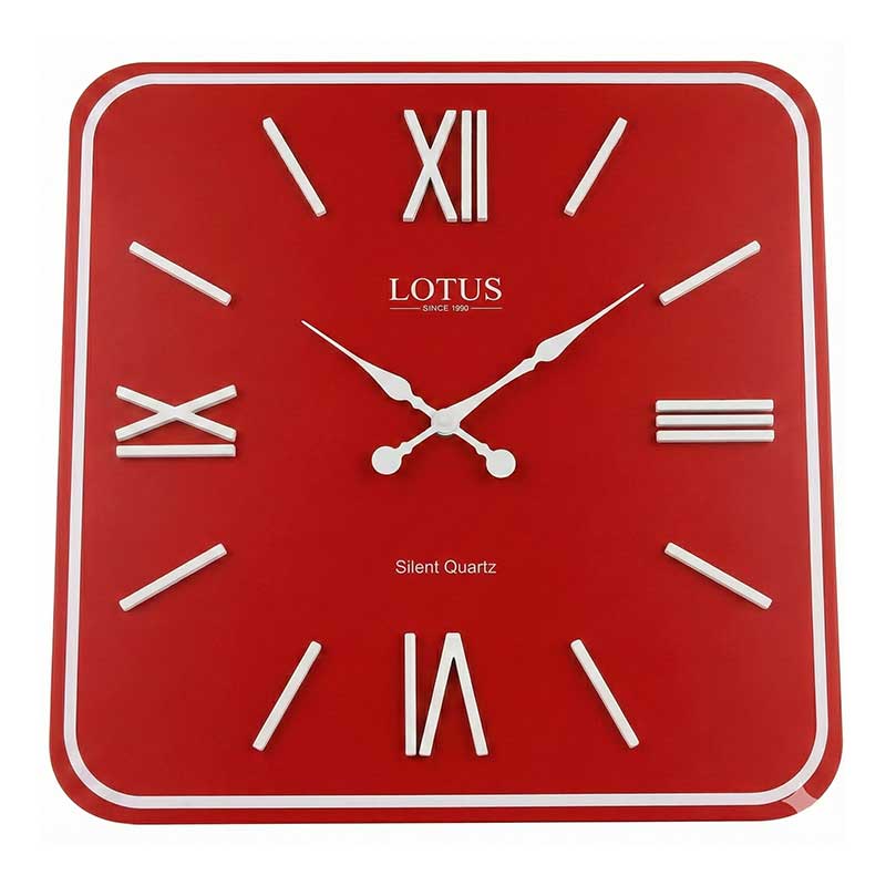 ساعت دیواری چوبی کد WD-2637 رنگ RED