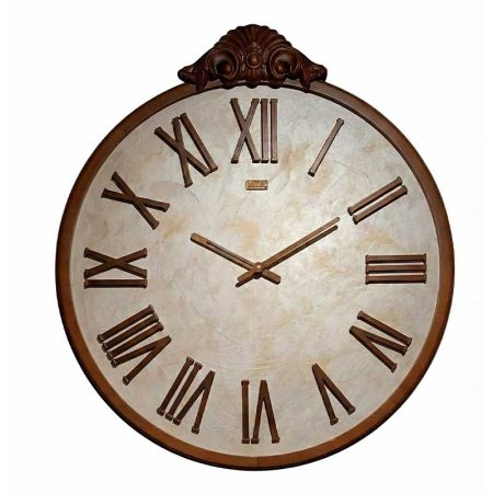 ساعت دیواری چوبی کد WD-1536 رنگ BR/ROMAN