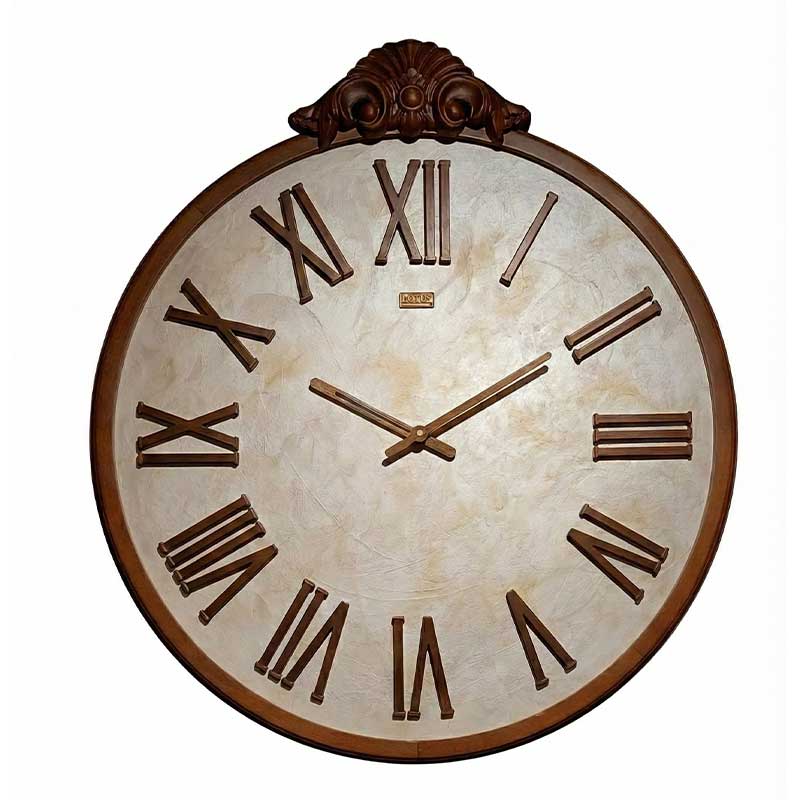 ساعت دیواری چوبی کد WD-1536 رنگ BR/ROMAN