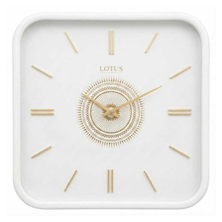 ساعت دیواری چوبی کد WD-2324 رنگ WHITE/GOLD