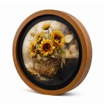 تابلو فریم چوبی با صفحه شیشه ای لوتوس کد FWB-70X70-G