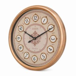 ساعت دیواری فلزی لوتوس کد MT-1328-ROSE/WH-B