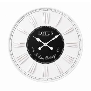 ساعت دیواری فلزی لوتوس مدل M-1542-WHITE