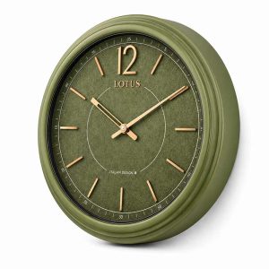 ساعت دیواری فلزی لوتوس مدل M-3025-GREEN