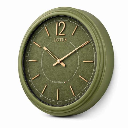 ساعت دیواری فلزی لوتوس مدل M-3025-GREEN