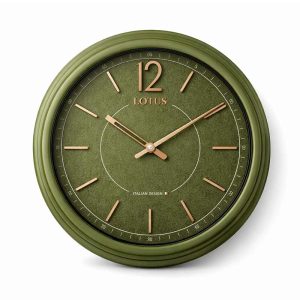 ساعت دیواری فلزی لوتوس مدل M-3025-GREEN