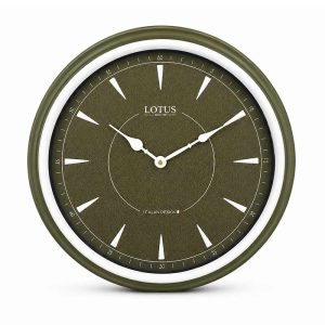 ساعت دیواری فلزی لوتوس مدل M-3026-WH/GREEN