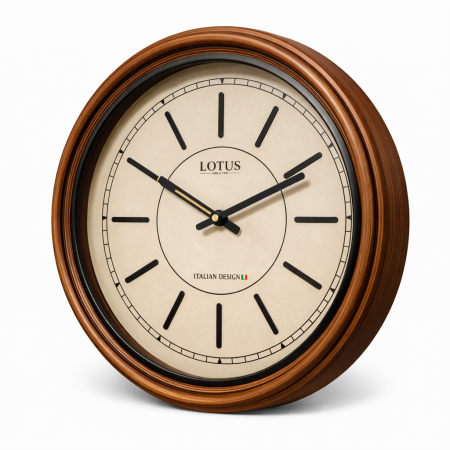 ساعت دیواری چوبی لوتوس مدل W-9044