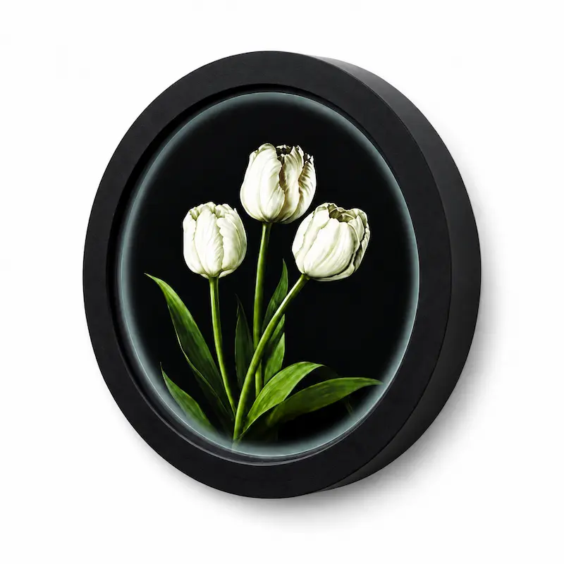 تابلو فریم چوبی لوتوس کد FWRB-80X80-B2