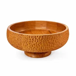 کاسه پایه دار منبت شده روبینا کد BWL-WD-FT-01